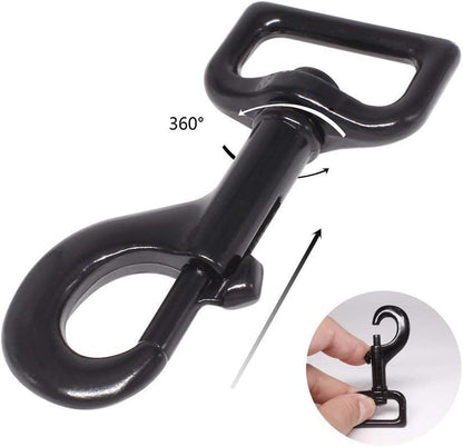 Heavy Duty Dog Leash - 2 Handles by Padded Traffic Handle for Extra Control, 6foot Long - Perfect for Medium to Large Dogs (6 ft, Black)
