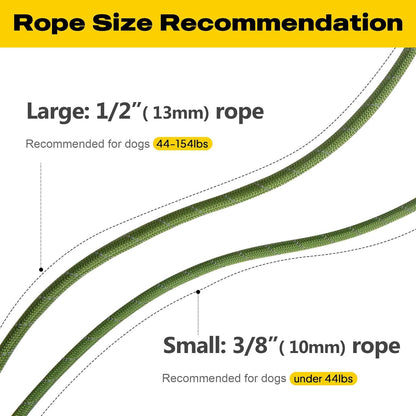 Durable Slip Lead, 6 FT x 1/2" Heavy Duty Loop Leash, Comfortable Strong Rope for Large, Medium Dogs, No Pull Pet Training with Highly Reflective, Green